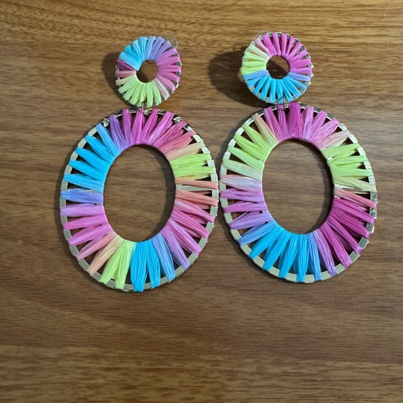 Colorful Oval Shaped Earrings! - Picture 2 of 3